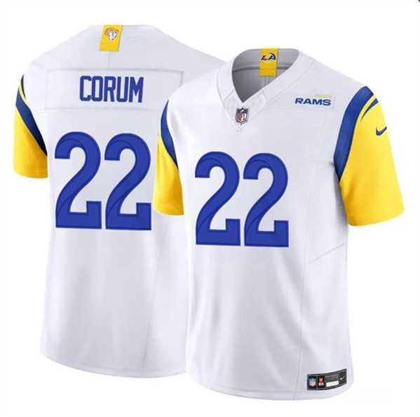 Men & Women & Youth Los Angeles Rams #22 Blake Corum White 2024 Draft F.U.S.E. Vapor Untouchable Stitched Jersey